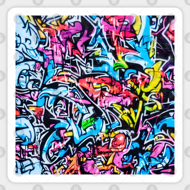 Graffiti  mural tags street art pattern Sticker by craftydesigns